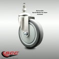thumbnail image 2 of 5 Inch 316SS Thermoplastic Rubber Wheel Swivel 3/8 Inch Threaded Stem Caster SCC, 2 of 2
