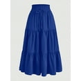 thumbnail image 1 of Floral Ruffle Layered Hem Drawstring Skirt Casual Skirt For Spring Summer Women's Clothing, 1 of 20
