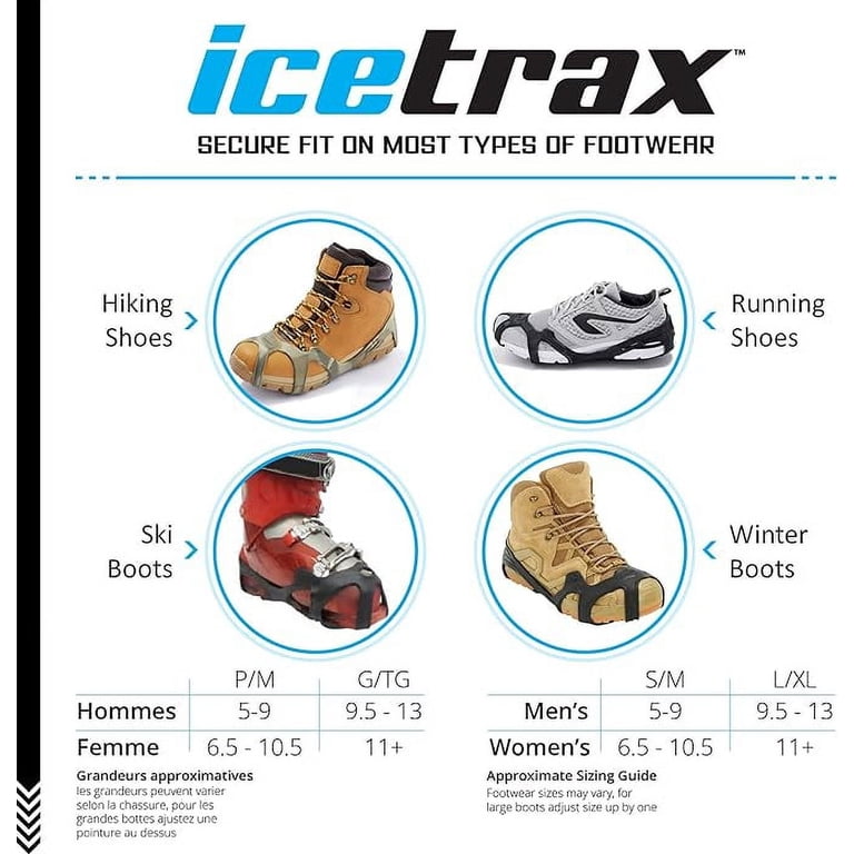 ICETRAX V3 Tungsten Crampons, Ice Cleats for Shoes and Boots - Ice