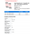 thumbnail image 2 of Spark Plug Wire Set 8 - Compatible with 2002 - 2006 Cadillac Escalade Base - Autopart Premium, 2 of 2