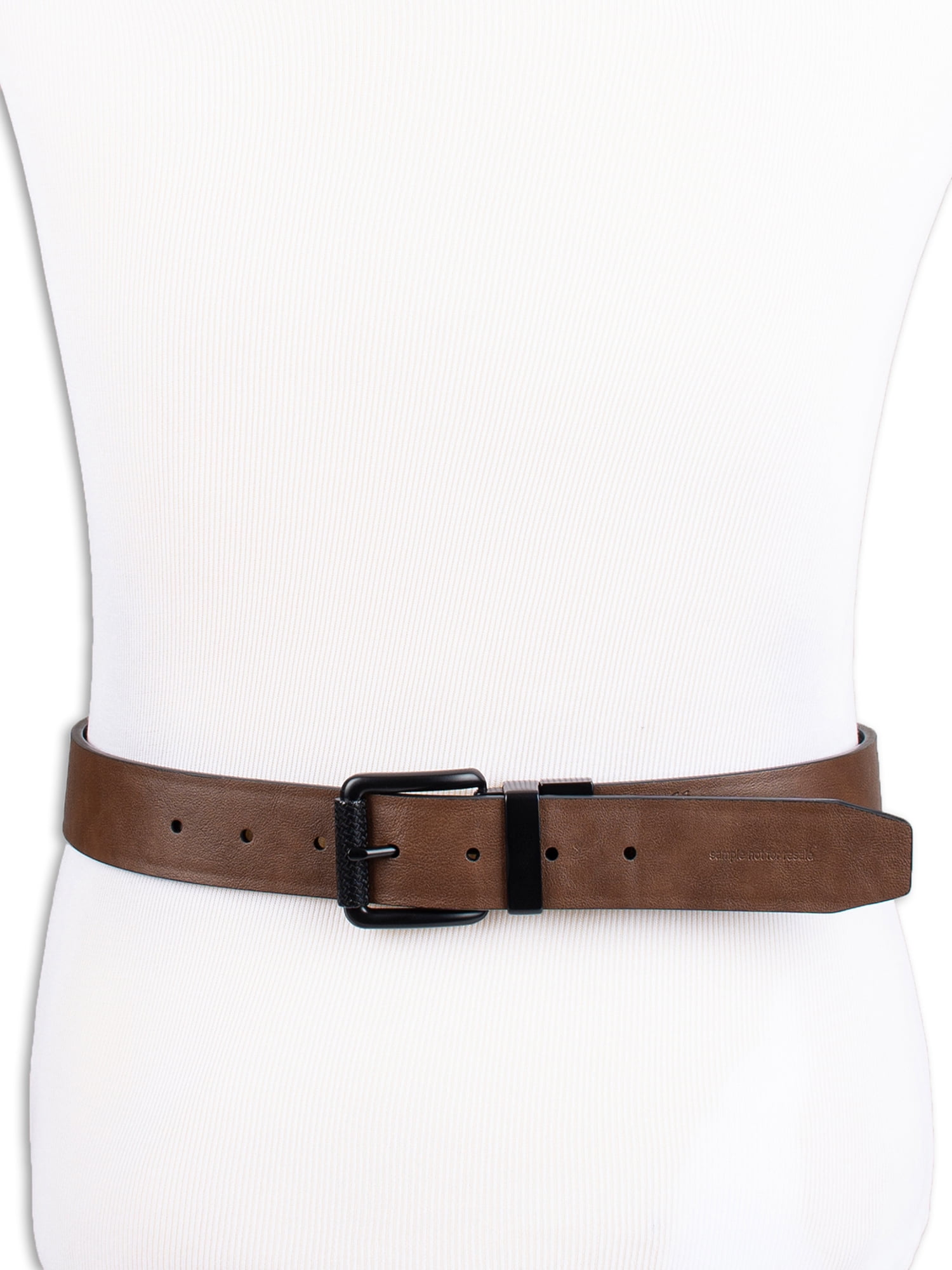 Genuine Dickies Men's Two-In-One Reversible Black to Brown Casual Stretch Belt