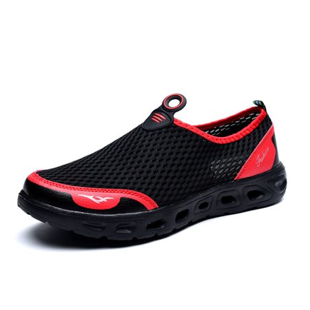 

Shoes Men Couple Casual Shoes Fashion Lightweight Breathable Walking Sneakers Slip-on Mens Mesh Flats Shoes Plus Size 48