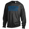 thumbnail image 2 of Men's ComfortWash Black Assumption Greyhounds Garment Dyed Fleece Crewneck Pullover Sweatshirt, 2 of 3