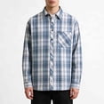 thumbnail image 4 of Ceisia Men's Oversize Plaid Polyester-Cotton Long-Sleeve Button-Down Shirt for Spring/Summer Casual Gift, 4 of 9