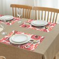 thumbnail image 3 of Pioneer Flower Floral Print Pattern Summer Placemats Table Placemats Set Of 4-Linen Kitchen Washable Placemats Table Mats 12x18 Inch Non-Slip Heat Resistant, 3 of 5