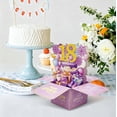 thumbnail image 4 of VKLU 18th Birthday Pop Up Card Box, Purple Glitter 3D Greeting Card, Milestone 18 Years Old Celebration Gift Card, 4 of 5