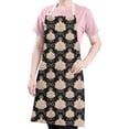 thumbnail image 5 of Pioneer Flower Floral Print Pattern Apron for Women and Men, Cotton Linen Waterproof with Pockets, Adjustable, 33x27 Inch for Kitchen, Gardening, BBQ, Salon, 5 of 6