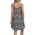 thumbnail image 4 of DreamFish Women's Sleeveless Nightgown Pleated Sleep Dress with Pockets Soft Scoop Neck Sleepwear Sizes M-3XL, 4 of 5