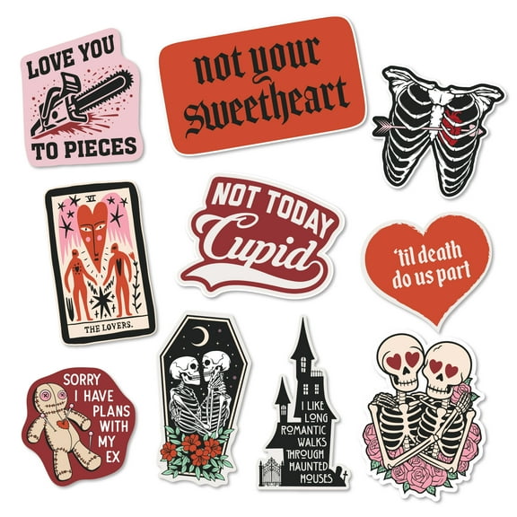 Dark Valentines Sticker Extra Large Stickers for Adults Funny Adhesives with Memes