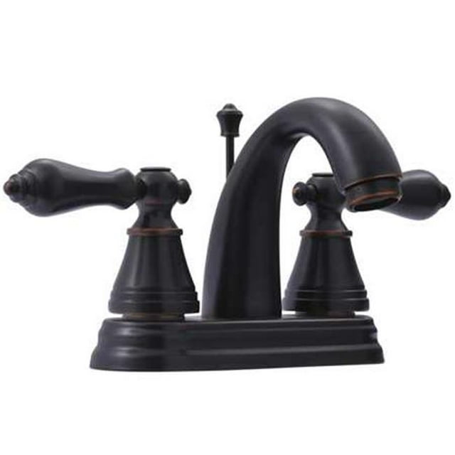 Fauceture English Classic Single Handle 4 in. Centerset Lavatory Faucet Noble Bronze
