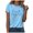 Sky Blue, variant on Womens Graphic Tees Letter Print Pray Support Values Crew Neck Short Sleeve Casual Summer Tops