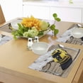 thumbnail image 4 of Ambesonne Yellow Place Mats Set of 4, Racer Speedy Sports Car, Standard Size, Yellow Warm Taupe, 4 of 6
