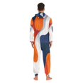 thumbnail image 4 of FORMRS Onesies Pajama for Adults Unisex Hoodie Winter Jumpsuit One Piece Sleepwear, Sizes S-2XL, Blue Abstract Wavy, 4 of 7