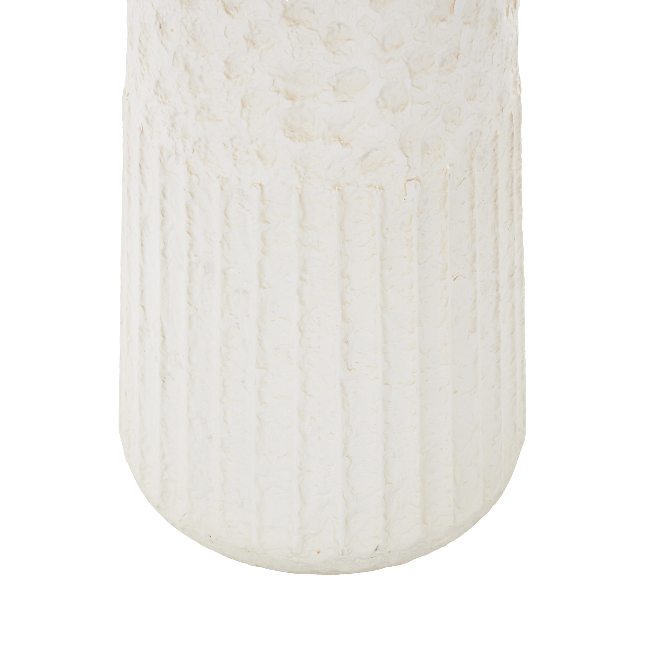 DecMode 24", 22", 20"H Textured White Metal Vase with Honeycomb Pattern, Set of 3