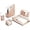 Rose Gold, variant on Aqua - Teal 6 Piece Cute Desk Organizer Set - Desk Organizers and Accessories for Women - Cute Office Desk Accessories - Desktop Organization