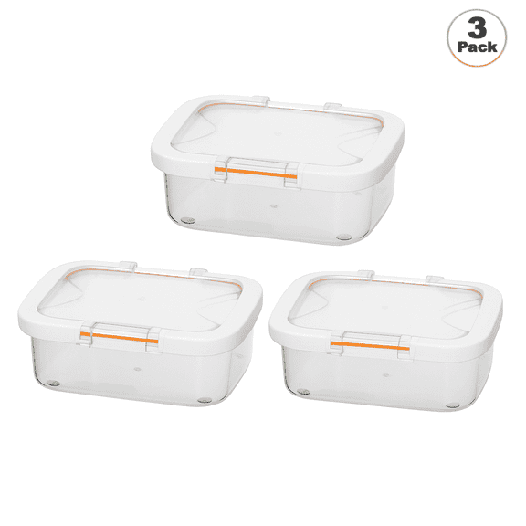 Felli Duo-Loc Clear Tritan Leakproof Microwaveable Food Storage Containers 3 Count