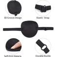 thumbnail image 3 of 4 Pack Eye Patch Single Eye Patch Pirate Eye Patch with Adjustable Buckle for Amblyopia Lazy Eye, Black, 3 of 5