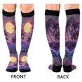 thumbnail image 4 of FORMRS Womens Knee High Socks Casual Long Thick Travel Daily Wear, 1 Pair, Night Purple Road, 4 of 6
