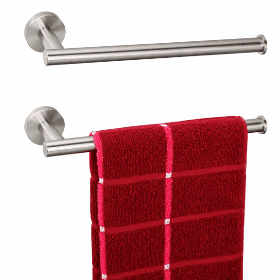 Hand Towel Ring, 9 Inch Brushed Nickel Wall Mount Stainless Steel Bathroom Hand Towel Holder, 2 Pack