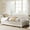 White-single sofa bed, variant on Sturdy Metal Daybed – Arched Headboard Sofa Bed with Steel Slat Support, Versatile Design for Living Room, Bedroom & Guest Room