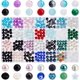 thumbnail image 1 of 389 piezas de cuentas de vidrio de 8 mm, 28 estilos, negras, para pulseras, aretes, collares y joyería. Ideales para la creación de joyas y decoración durante el Ramadán., 1 of 5