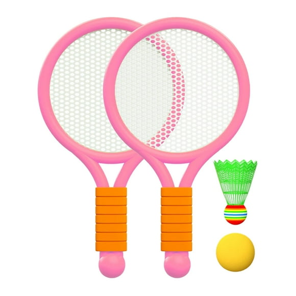 Ximing Children Badminton Tennis Set Badminton Racket Portable Gift with Ball and Shuttlecock Tennis Racquets Tennis Racket for Yard Pink