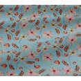 thumbnail image 4 of oneOone Cotton Jersey Sky Blue Fabric Flower Watercolor Sewing Fabric By The Yard Print Diy Clothing Sewing 58 Inche Wide, 4 of 4