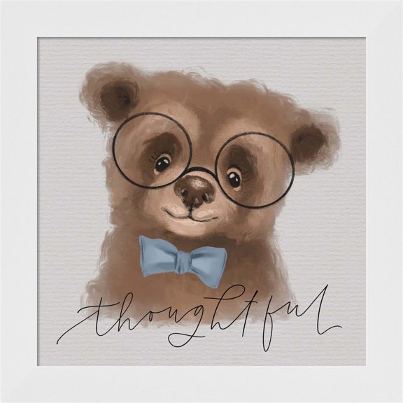 Great Art Now Thoughtful Bear by Valerie Wieners, Framed Wall Art, 14W x 14H