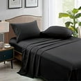 thumbnail image 3 of Twin Flat Sheets Only, Pack of 6, Soft Microfiber Bedding Sheets for Home, Salons, Hotels, Bulk Flat Sheets Only Twin Size (Black), 3 of 7