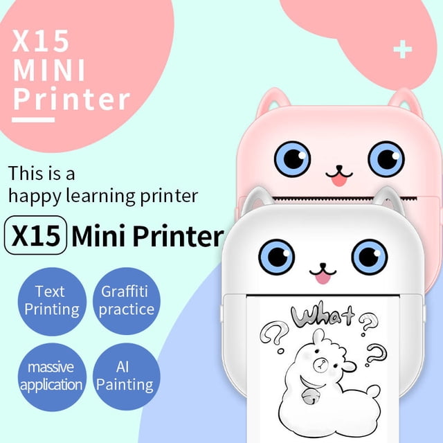 Sentmoon Mini Portable Thermal Pocket Printer Bluetooth Wireless Photo Label Printer for Homework Notes Receipts Inkless Pocket Sized Study Tool for School Office Home Printing