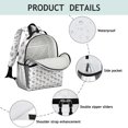 thumbnail image 4 of White Cow Milk Pattern Backpack for School,Cute School Bag,Schoolbag with Adjustable Shoulder Straps & Padded Back,15.25"x11.5"x5.25", 4 of 5
