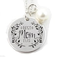 thumbnail image 7 of Best Mom Ever Silverplated Pendant With Pearl Necklace, J-15-A, 7 of 7