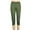 Army Green, variant on Capreze Womens Solid Color Leggings Casual Stretch Skinny Pants Elastic Waist Slim Fit Capri Pants