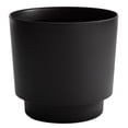 thumbnail image 5 of Bloem Hopson Decorative Resin Cachepot with Metal Stand, 6" Indoor and Outdoor Planter with Gold Metal Stand, Black, 5 of 7