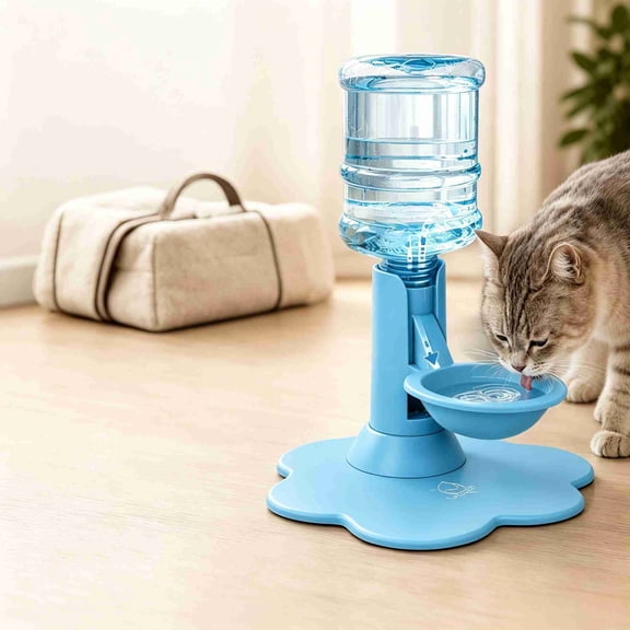 Automatic Pet Water Dispenser, Gravity-Fed Self Refilling Water Bowl for Cats & Dogs, BPA-Free Plastic Continuous Fresh Water Bowl, Water Feeder for Medium Large Dogs Cats and Small Pets