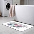 thumbnail image 6 of Watercolor Vintage Rustic Wedding Style Bath Rugs 16x24 Inch Non Slip Bath Mat Quick Dry Absorbent Thin Bath Rug Fit Under Door Washable Bath Floor Rugs for Bathroom Bathtub Sink,Multi 4, 6 of 6