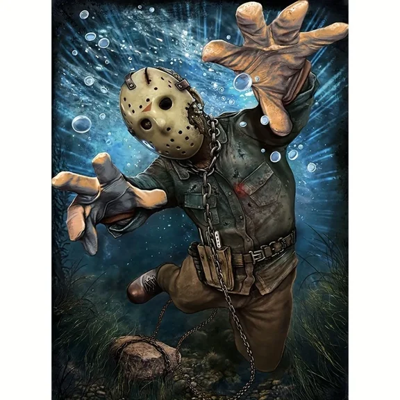 DIY 5D Diamond Painting By Number Kits Full Round Drill Horror Characters Art Rhinestone Embroidery Cross Stitch Craft for Home Wall Decoration