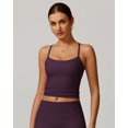 thumbnail image 7 of IBTOM CASTLE Tank Top Built in Bra for Women - Sports Yoga Workout Tops Crop Halter Neck Womens Padded Sport Back Bras Cami Dark Purple, 7 of 7