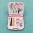 thumbnail image 3 of facefd Sewing Storage Box with Buckle Dust-proof Embroidery Carrying Cases Thread Organizer Knitting for Household Rose Red Pink, 3 of 6