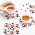 thumbnail image 3 of KLL Drink Coasters Set Square of 4,PU Leather Absorbent Coasters Set Decorative Coffee Cup Coasters Housewarming Gift for Home Decor-Koi Fish And Corals, 3 of 5