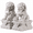 10CM, variant on Peking Fu Foo Dogs Statues 11 cm White Stone Jade Wealth Prosperity Decor Figure