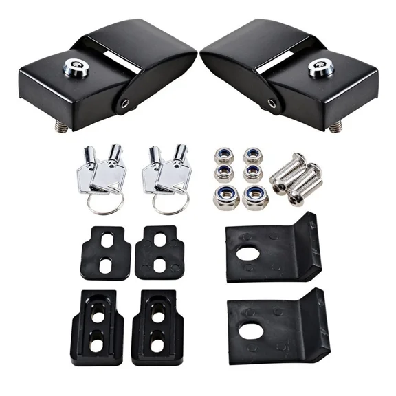 2Pcs Locking Hood Catch Hood Lock Latches Kit for Jeep Wrangler JK JKU 2007-2018