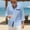 Light Blue, variant on Men's Dress Shirts Untucked Wrinkle-Free Business Casual Shirts Beach Vacation Long Sleeve Blouse