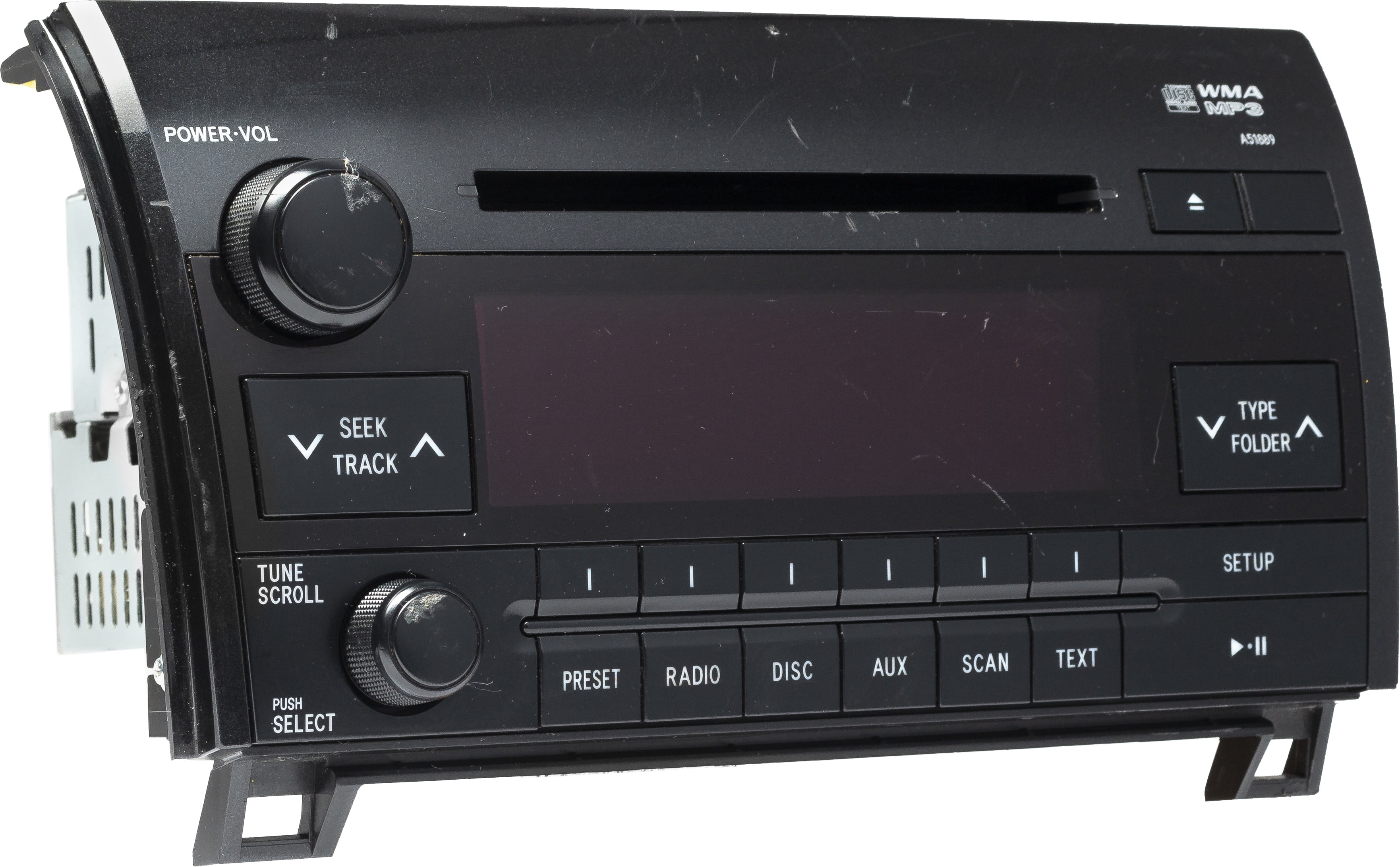 Restored 2010-13 Toyota Sequoia AM FM Radio Single CD Player Face A51889 Part 86120-0C390 (Refurbished)