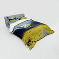 thumbnail image 3 of Ambesonne Scenery Bedding Set 3 Pcs, Snowy Mountains Alps, Twin XL, Navy Blue White Olive, 3 of 3