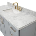 thumbnail image 4 of Ariel Taylor 55 In. Rectangle Sink Vanity With Carrara White Marble Countertop In Grey, 4 of 10
