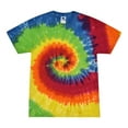 thumbnail image 2 of Colortone Tie Dye T-Shirts Rainbow Adult Sizes, Men 100% Cotton, 2 of 3