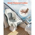 thumbnail image 4 of VEVOR Boat Seat, High Backrest, Flip Up Boat Seat Captain Bucket Seat with Thickened Sponge Cushion & Waterproof PVC Leather, Ergonomic Design, Folding Boat Seat for Yachts, Ships, White & Grey, 4 of 9