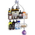 thumbnail image 3 of Simple Houseware Large Hanging Shower Head Caddy Bathroom Organizer, Stainless Steel, 3 of 4