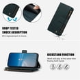 thumbnail image 5 of PU Leather Wallet Case for Samsung Galaxy A37 5G 6.7",9-Card Holder, Zipper Bills Slot, Magnetic Shoulder Strap & Wristlet Cover,Green,For Galaxy A37 5G, 5 of 9